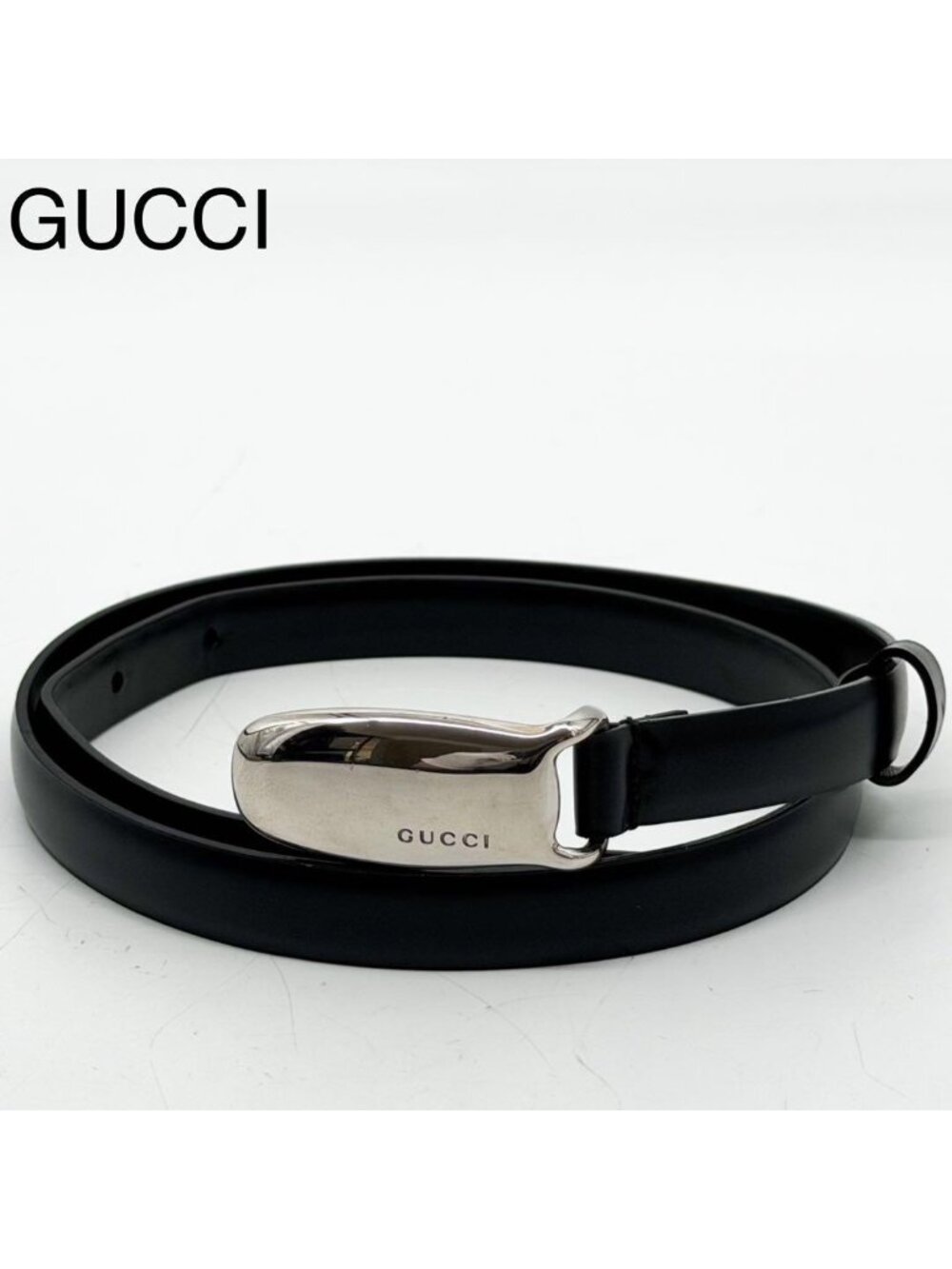 Gucci Tom Ford Era Belt Vintage Leather Silver